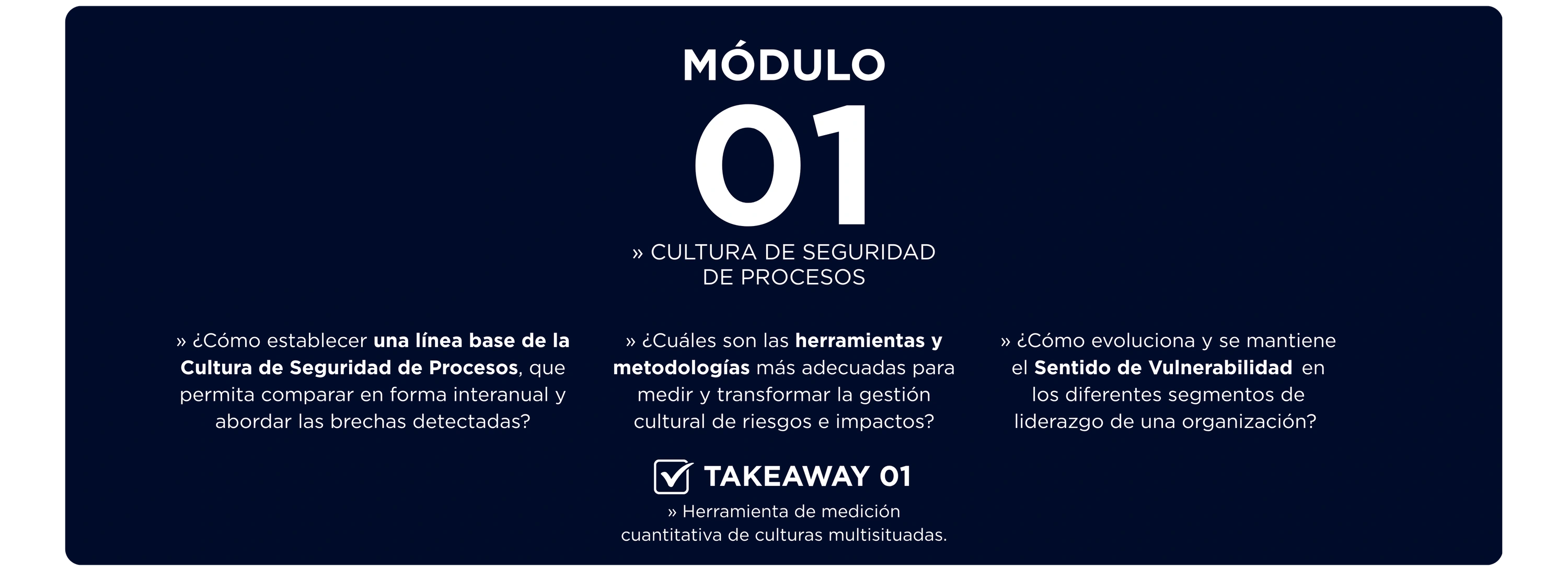 Módulo 01: Cultura de Seguridad de Procesos